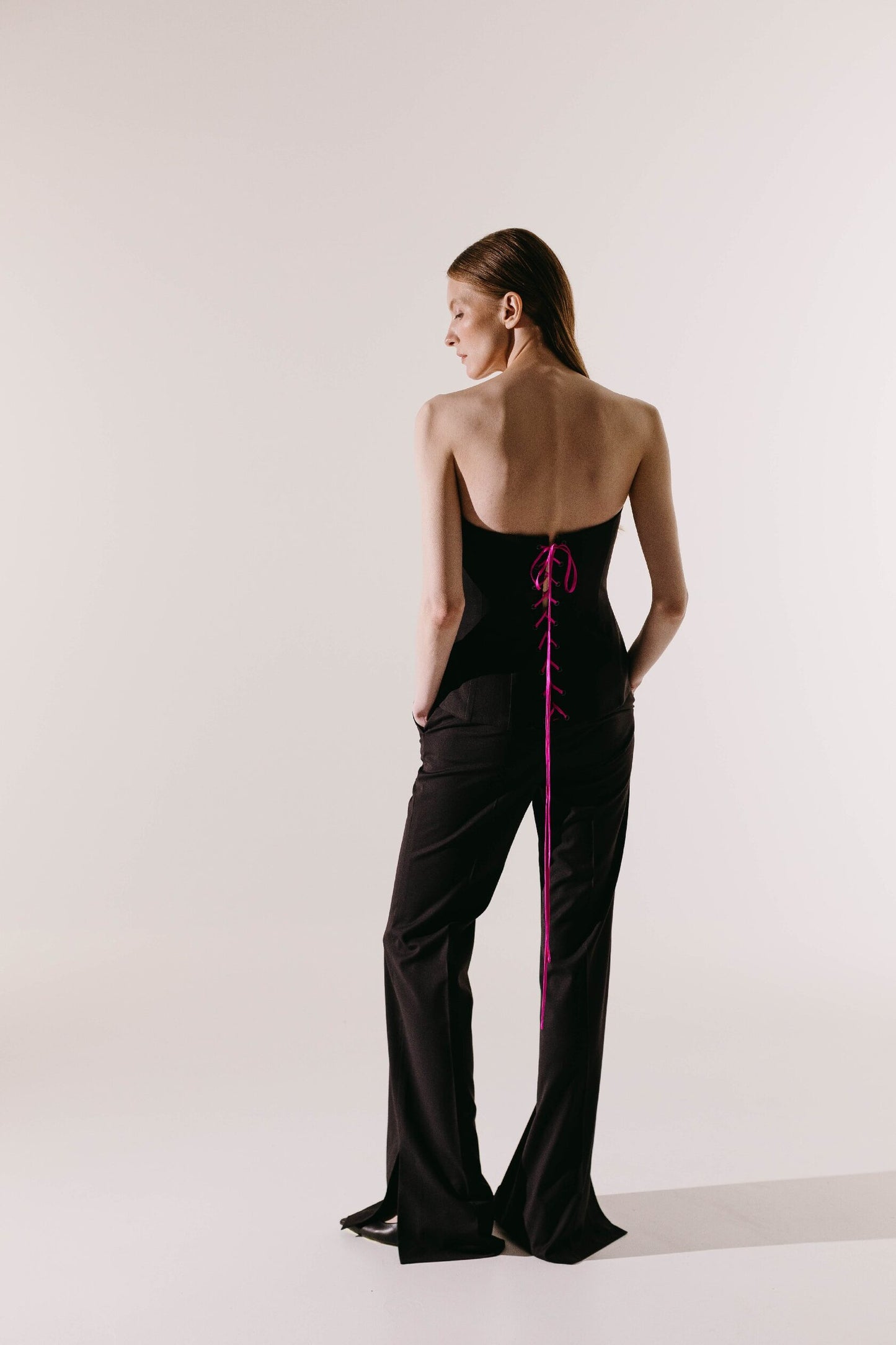 Trousers with slits