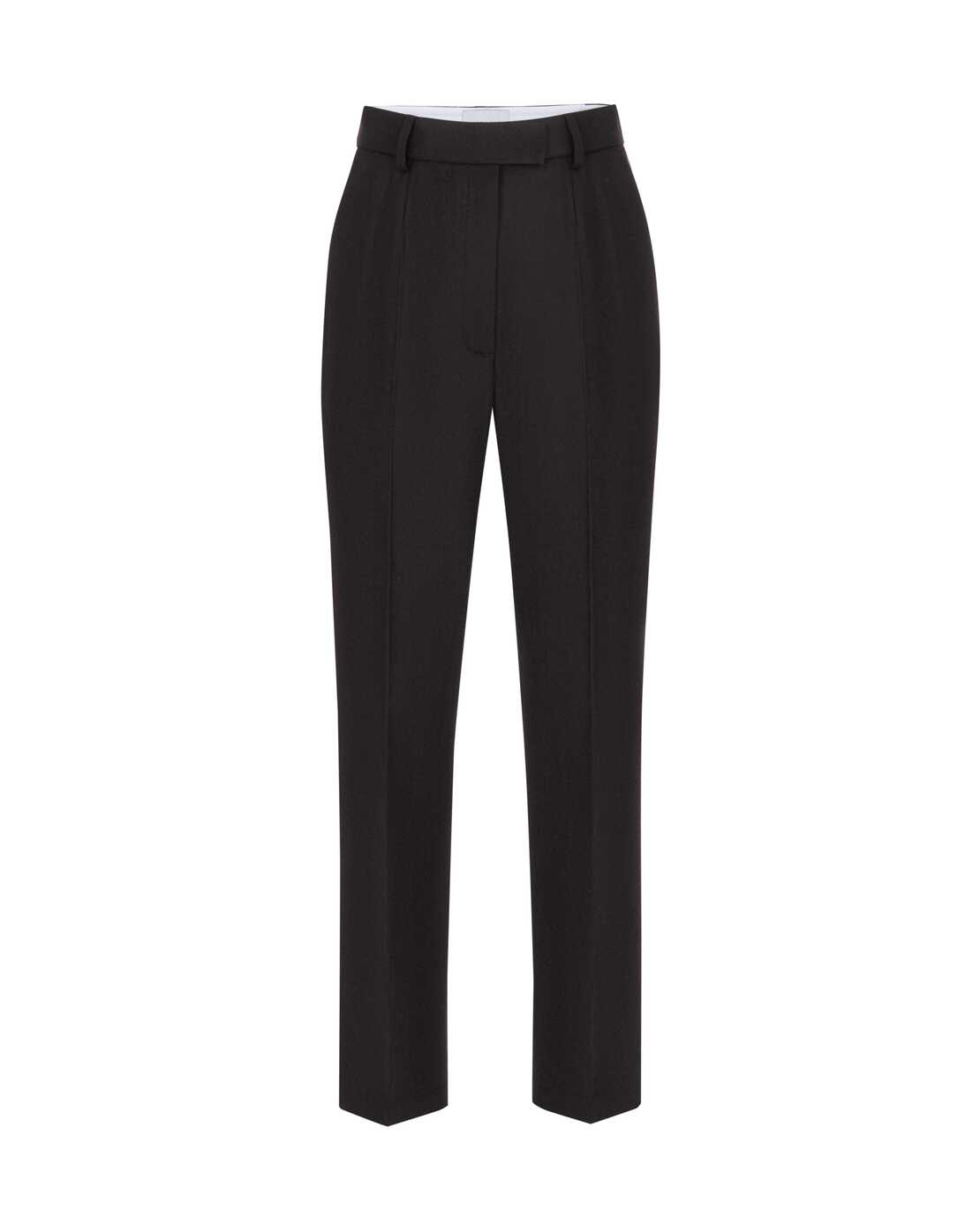 High waisted trousers Denver Dark Brown