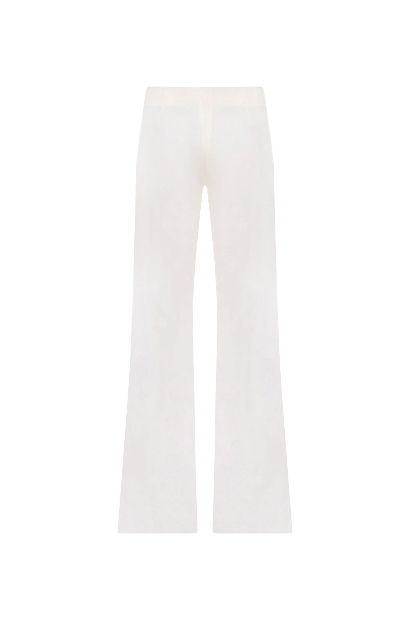 High-waisted flared trousers