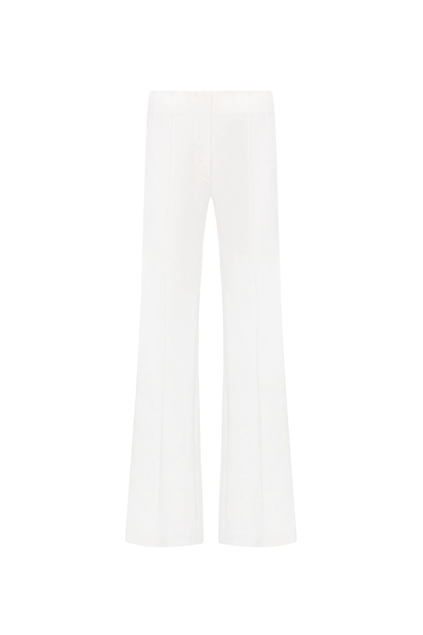 High-waisted flared trousers